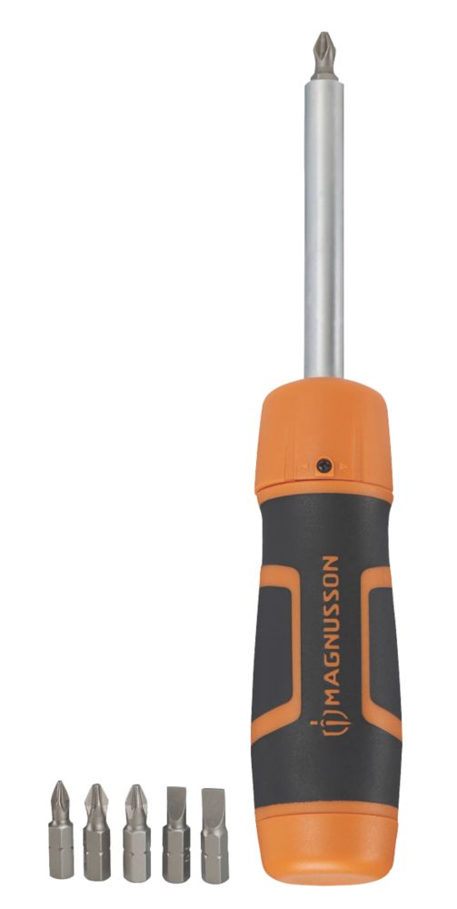 Image of Magnusson Ratchet Screwdriver & Bit Set 7 Pieces 