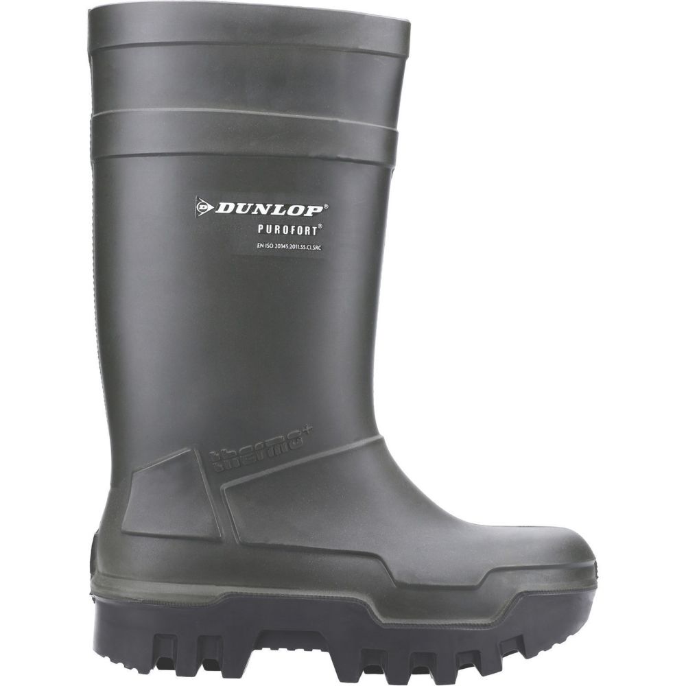 Image of Dunlop Purofort Thermo+ Safety Wellies Green Size 8 