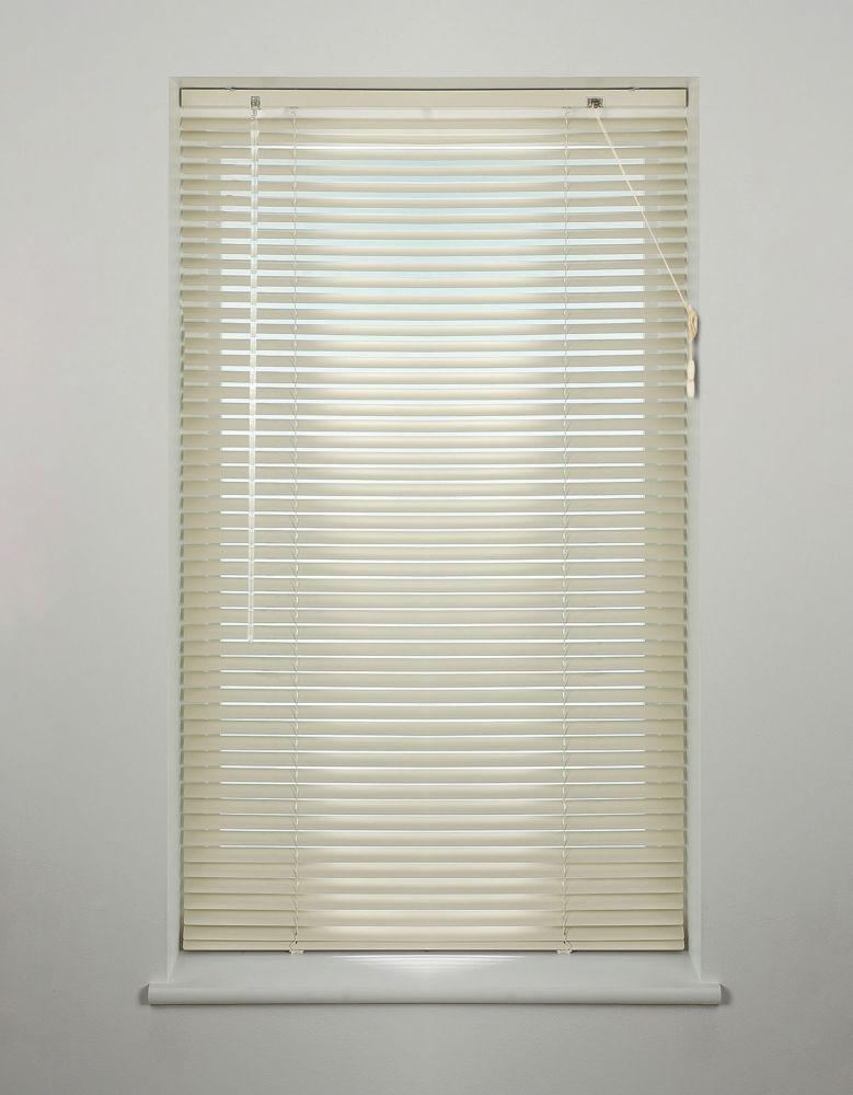 Image of Universal Aluminium Venetian Non-Blackout Blind Cream 450mm x 1600mm Drop 