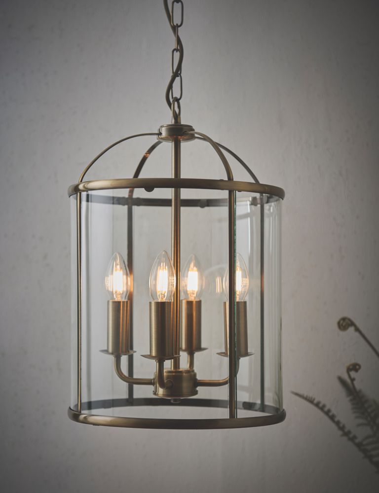 Image of Quay Design Liberty 4-Light Pendant Antique Brass 