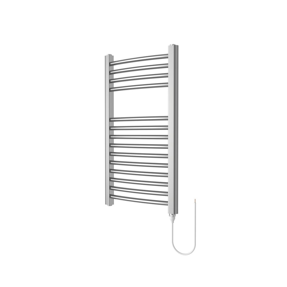 Image of Flomasta Curved Electric Towel Radiator 700mm x 400mm Chrome 512BTU 