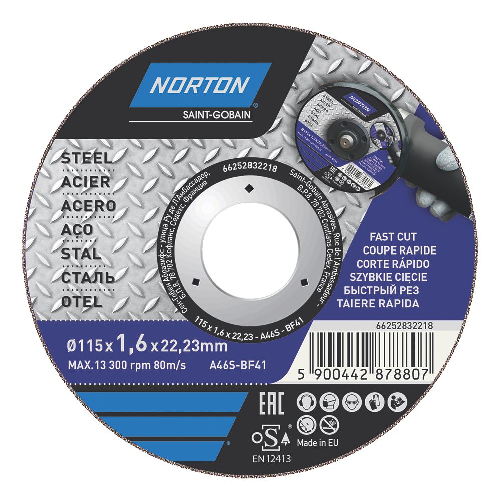Image of Norton Metal Cutting Disc 4 1/2" 