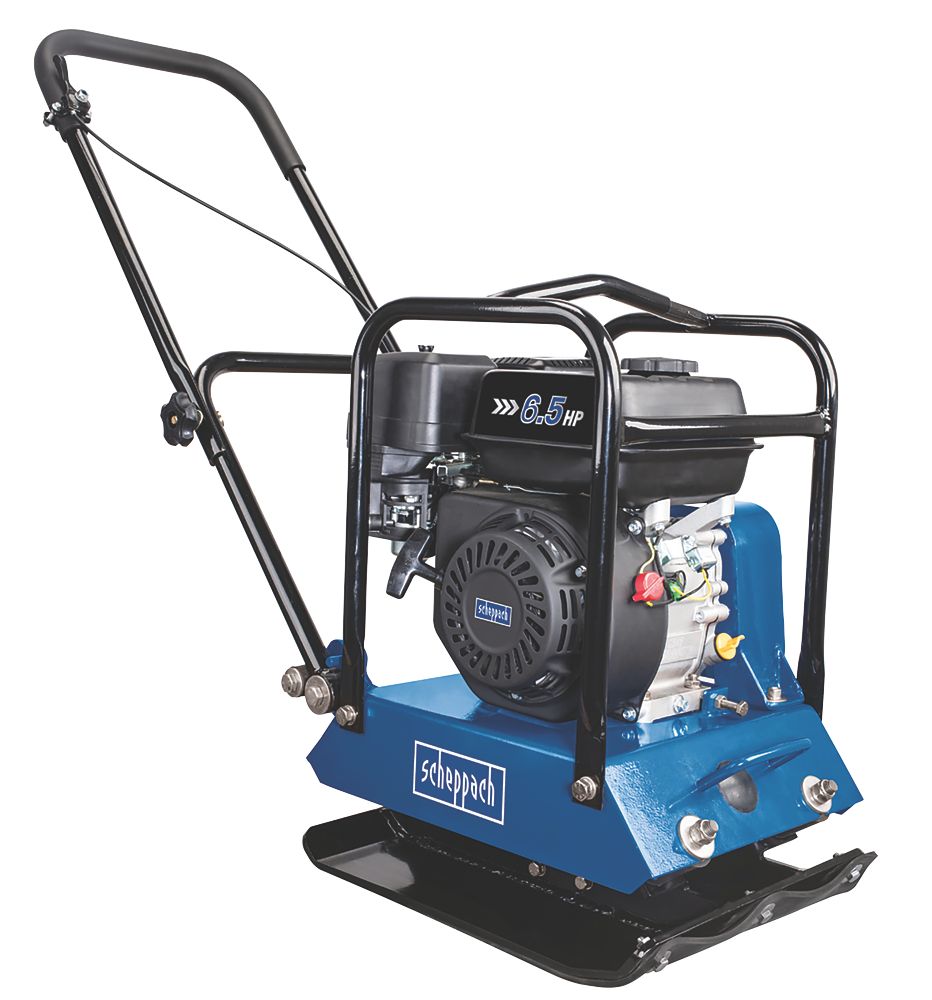 Image of Scheppach HP1200S 6.5hp Petrol Plate Compactor 450mm x 350mm 