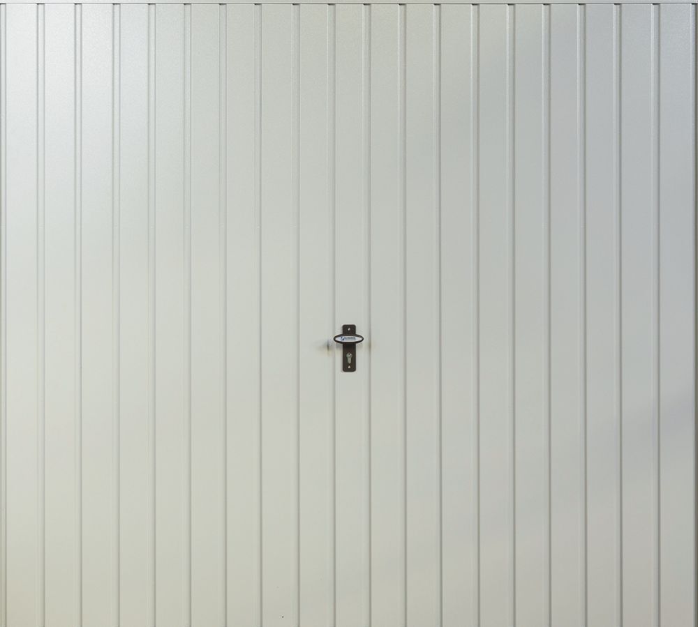 Image of Gliderol Vertical 7' x 6' 6" Non-Insulated Framed Steel Up & Over Garage Door Light Grey 
