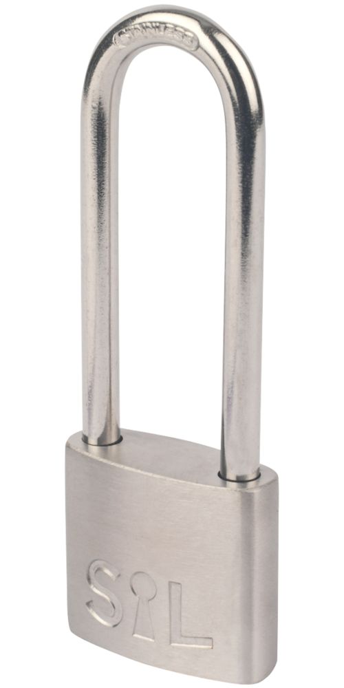 Image of Smith & Locke Stainless Steel Waterproof Long Shackle Padlock 38mm 