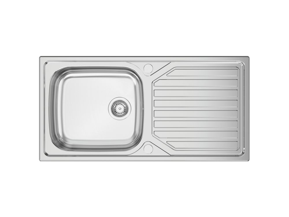 Image of Clearwater OKIO 1 Bowl Stainless Steel Kitchen Sink & Drainer 1000mm x 500mm 