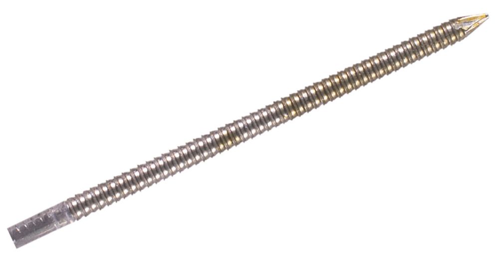 Image of Milwaukee Bright 34Â° D-Head Ring Shank Collated Nails 2.8mm x 80mm 2200 Pack 