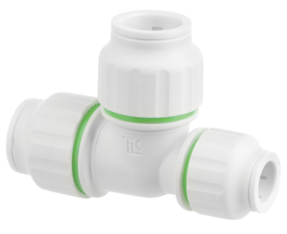 Image of Flomasta Twistloc SPT67464M Plastic Push-Fit Reducing Tee 22mm x 15mm x 22mm 