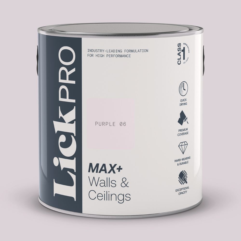 Image of LickPro Eggshell Purple 06 Emulsion Paint 2.5Ltr 