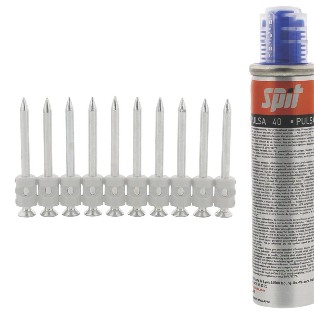 Image of Spit Zinc-Plated FH HC6 Collated Nails 6.4mm x 17mm 500 Pack 