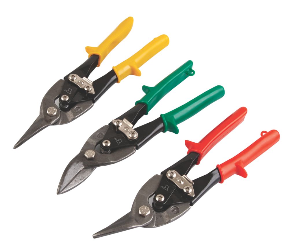 Image of Forge Steel Tin Snips Pliers Set 3 Pieces 