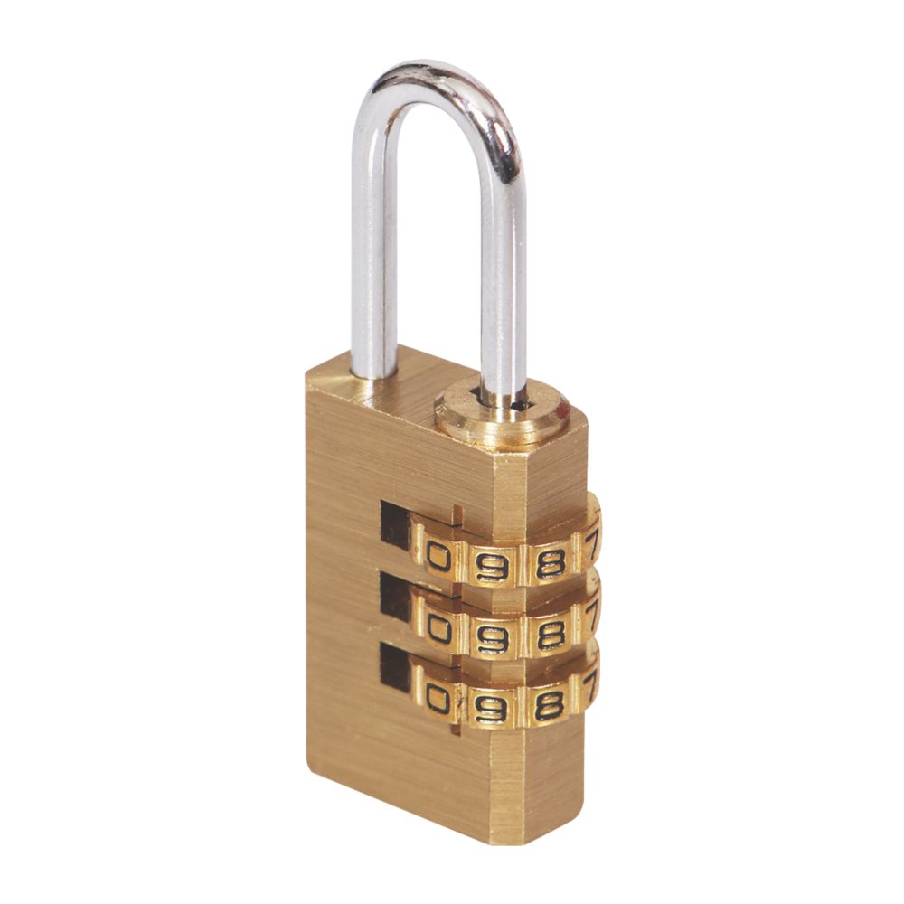 Image of Smith & Locke Brass Combination Padlock Brass 21mm 
