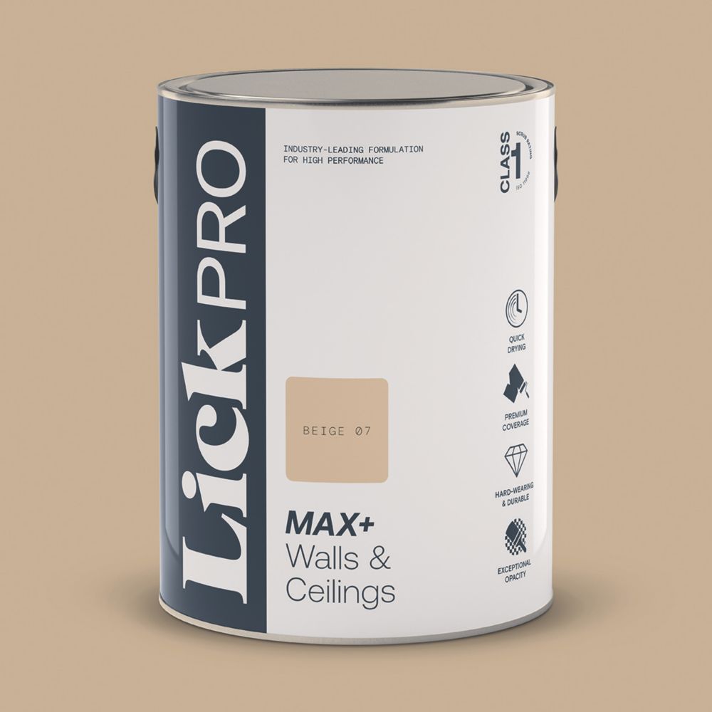 Image of LickPro Matt Beige 07 Emulsion Paint 5Ltr 
