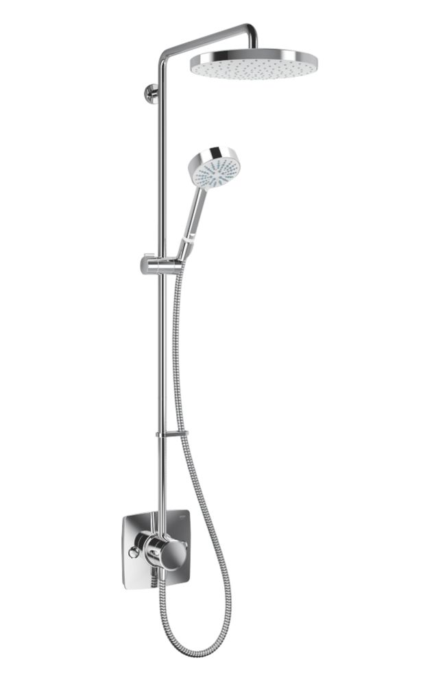 Image of Mira Beacon Rear-Fed Exposed Chrome Thermostatic Mixer Shower 