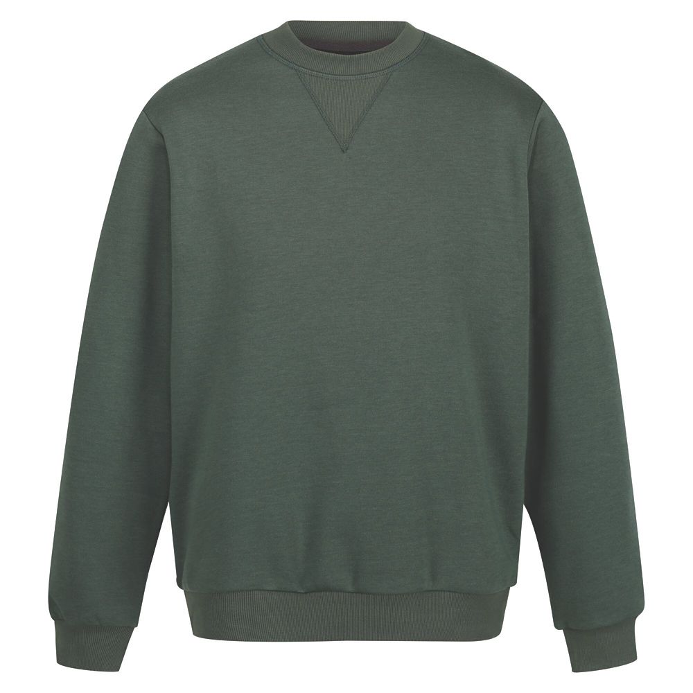 Image of Regatta Pro Crew Neck Sweatshirt Dark Green X Large 46" Chest 