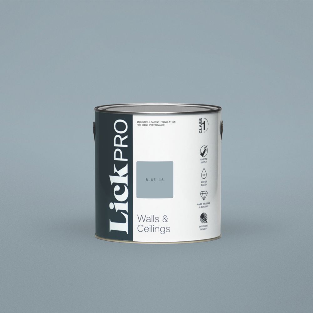 Image of LickPro Matt Blue 16 Emulsion Paint 2.5Ltr 