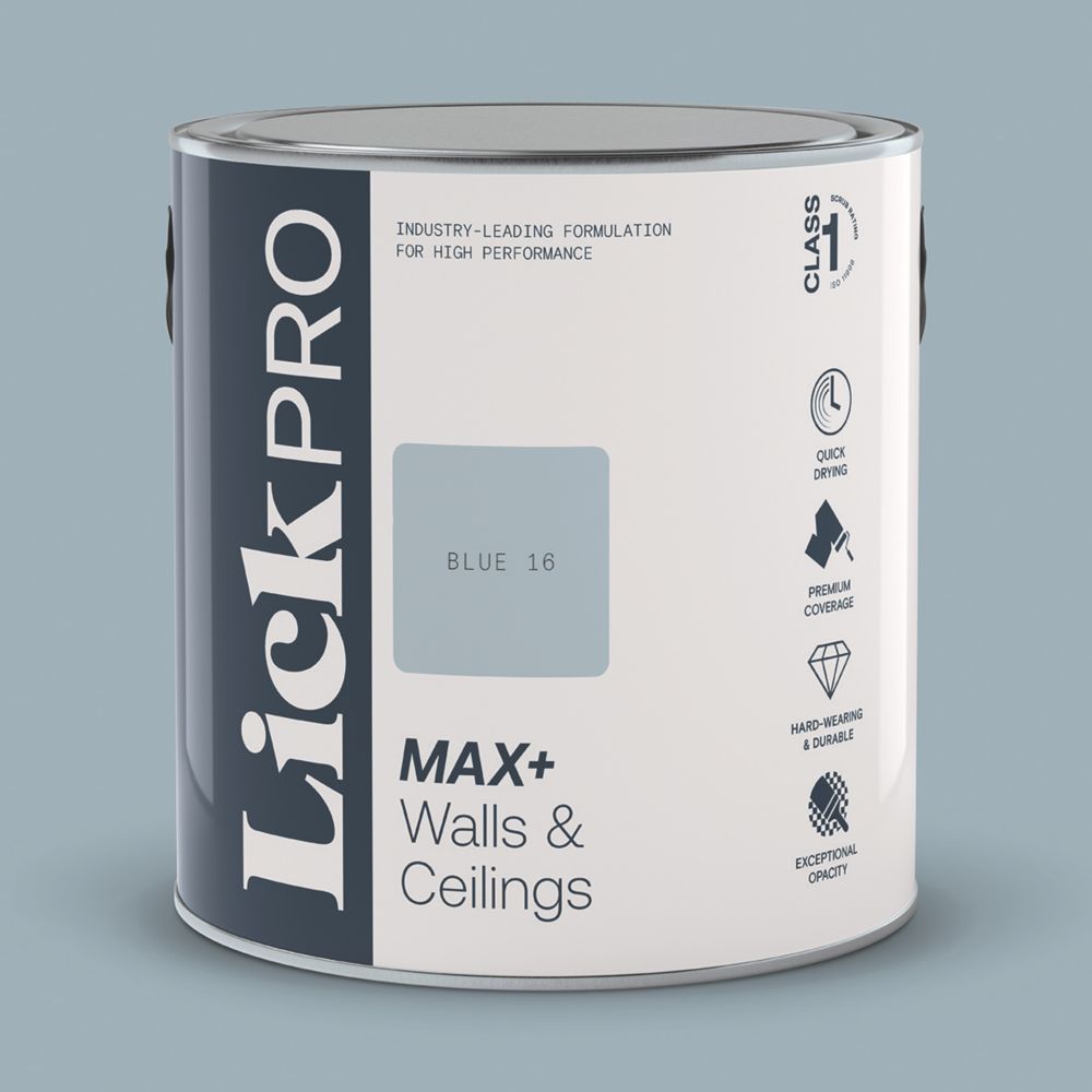 Image of LickPro Matt Blue 16 Emulsion Paint 2.5Ltr 