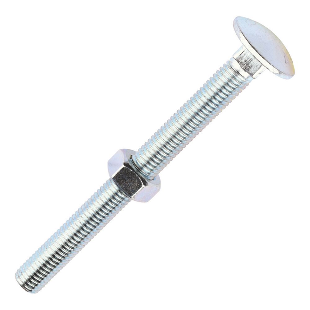 Image of Timco Carriage Bolts Carbon Steel Zinc-Plated M12 x 130mm 10 Pack 