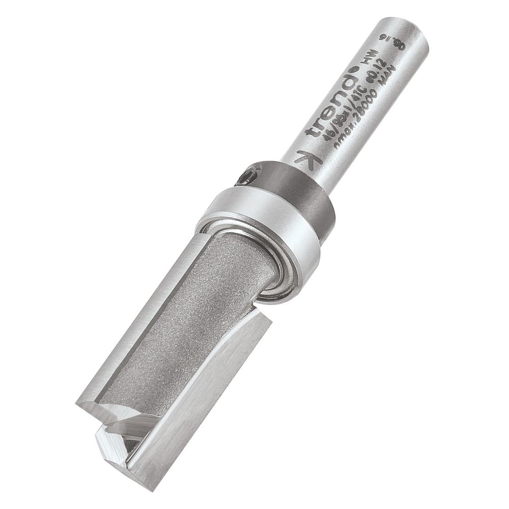 Image of Trend 46/96X1/4TC 1/4" Shank Double-Flute Straight Guided Profiler Cutter 12.7mm x 32mm 