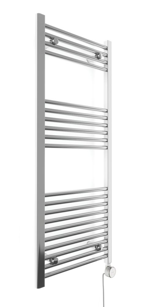Image of Terma Leo Electric Towel Rail with Fixed Element 1200mm x 500mm Chrome 682BTU 