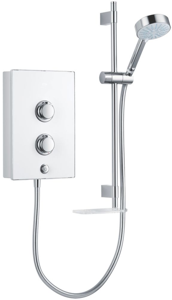 Image of Mira Decor White / Chrome 9.5kW Manual Electric Shower 
