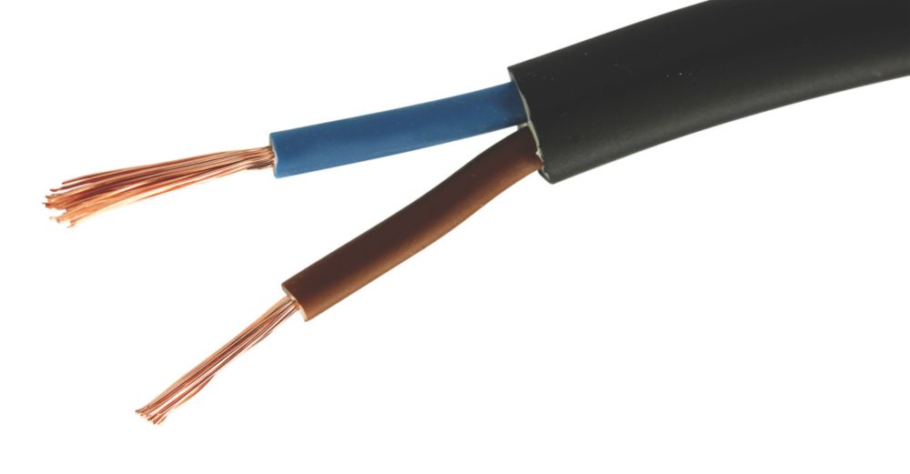 Image of Time 2182Y Black 2-Core 0.5mmÂ² Flexible Cable 50m Drum 