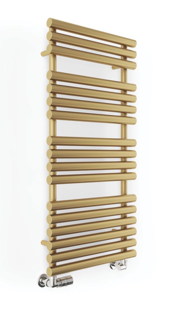 Image of Terma Rolo Towel Rail 1085m x 520mm Brass 2112BTU 