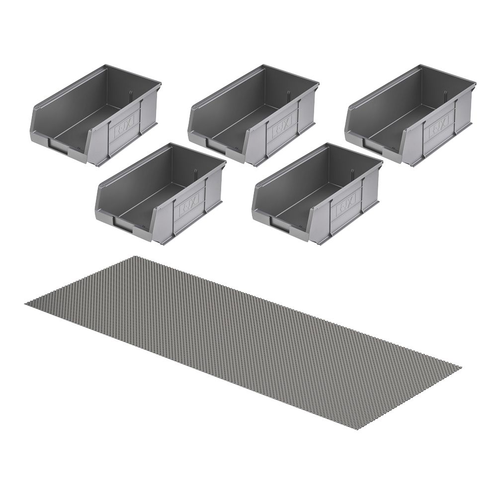 Image of Van Guard TVR-COM-016 Storage Bins & Matting Dark Grey 5 Pack 
