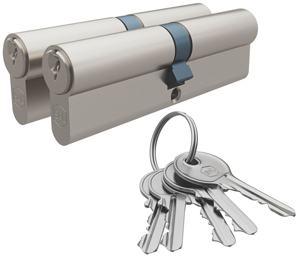 Image of Smith & Locke Fire Rated 6-Pin Euro Double Cylinder Lock 50-50 