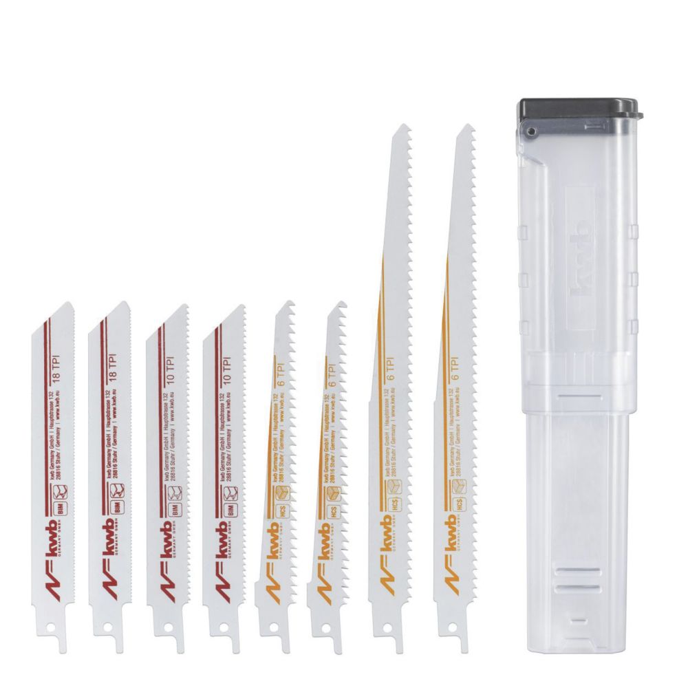 Image of KWB by Einhell Multi-Material Reciprocating Saw Blades 8 Pack 