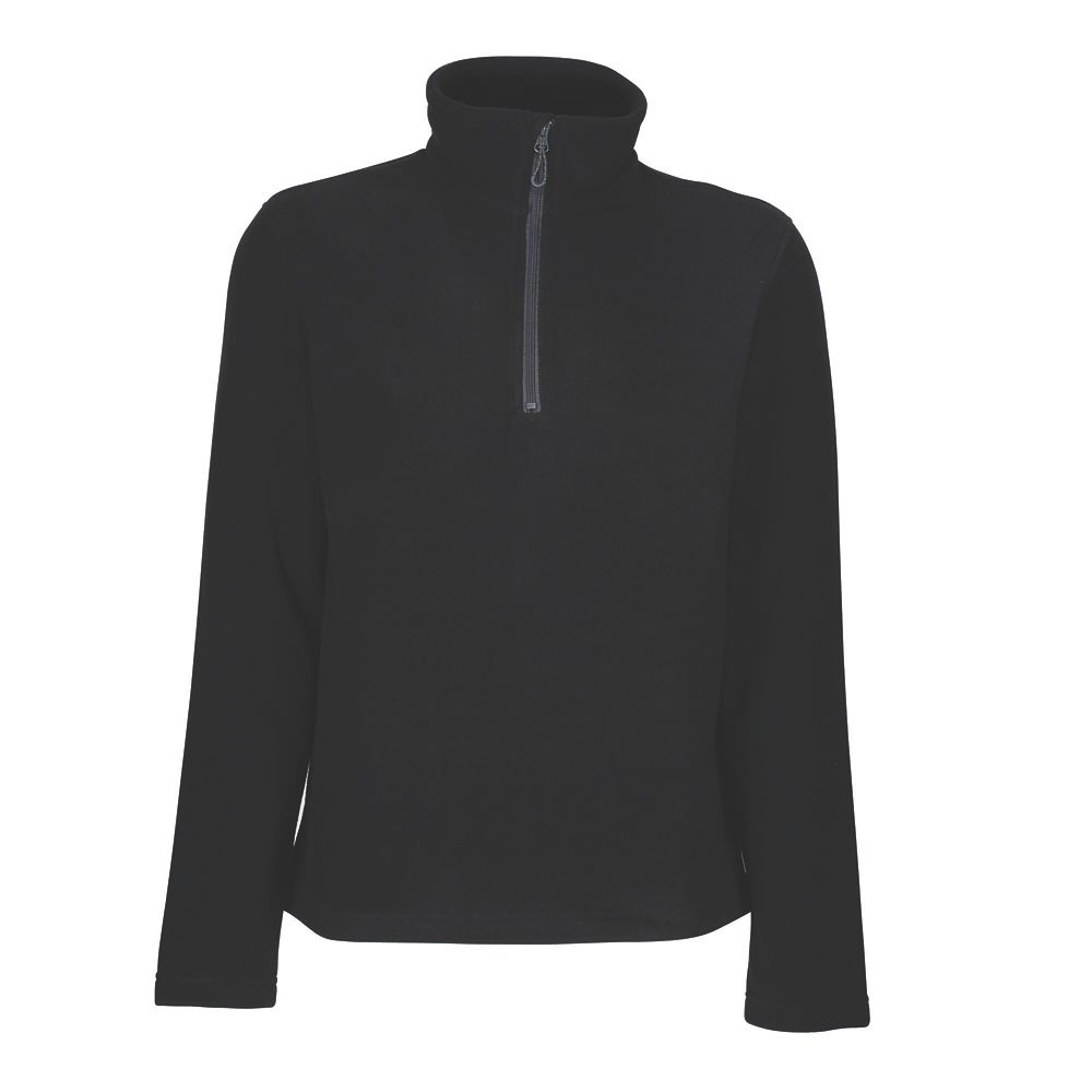 Image of Regatta Honestly Made Half Zip Fleece Black XX Large 47" Chest 