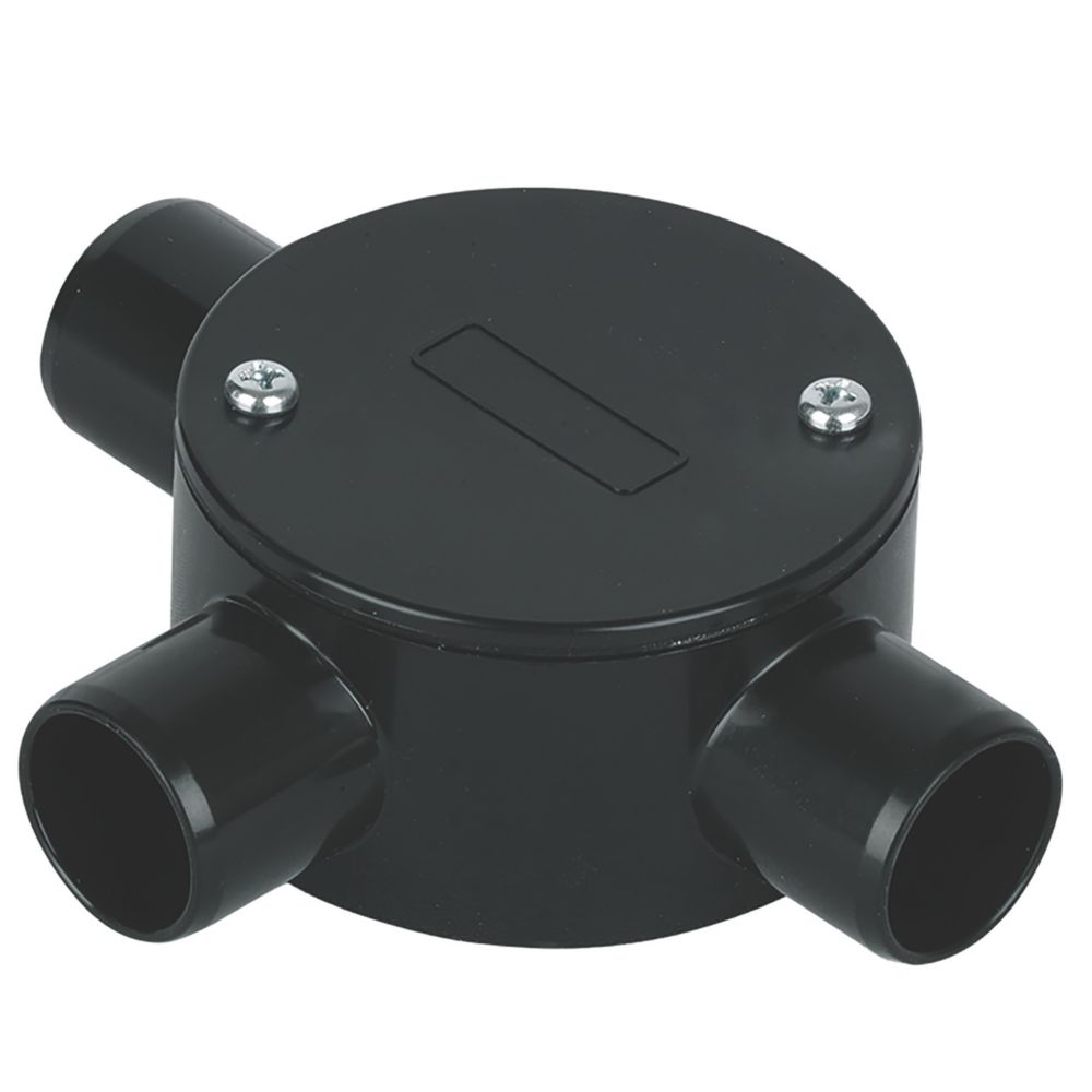 Image of Deta TTE 3 Way 20mm Tee Box Black 