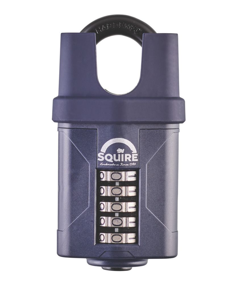 Image of Squire Steel Water-Resistant Closed Shackle Combination Padlock Blue 60mm 