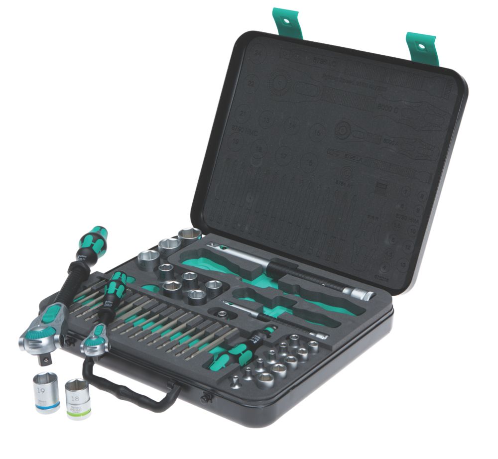 Image of Wera Zyklop Mixed Drive Ratchet, Socket & Bit Set 43 Pieces 