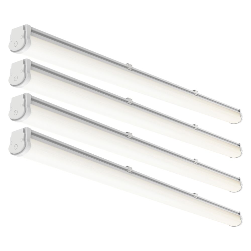 Image of 4lite Single 4" LED ECO NC Batten 21W - 31W 2800l- 3900lm 220-240V 4 Pack 