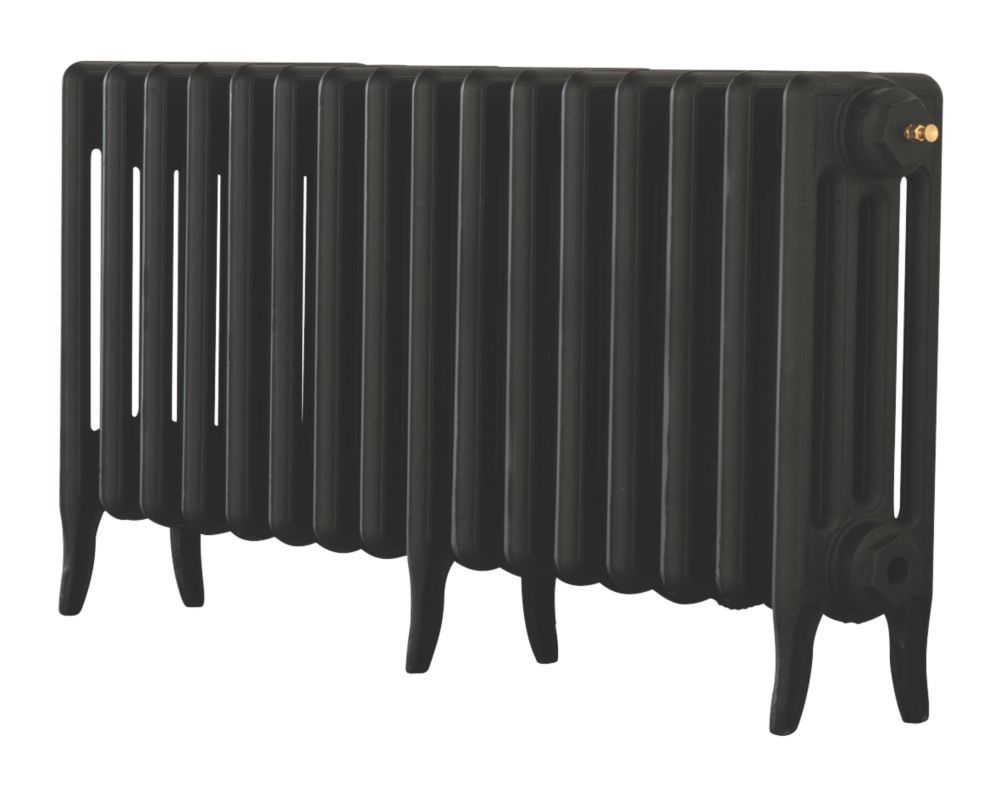 Image of Arroll Neo-Classic 4-Column Cast Iron Radiator 460mm x 874mm Black 2736BTU 
