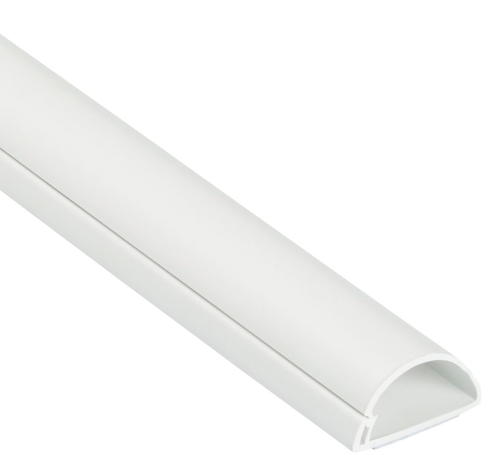 Image of D-Line PVC White Mini Trunking 30mm x 15mm x 2m 