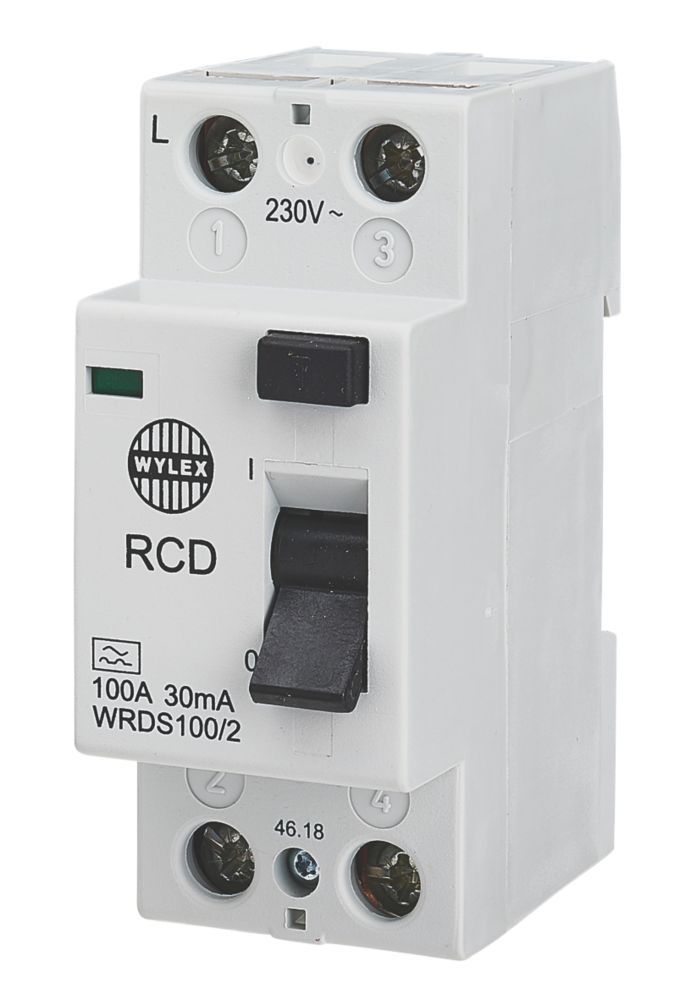 Image of Wylex 100A 30mA DP Type A RCD 