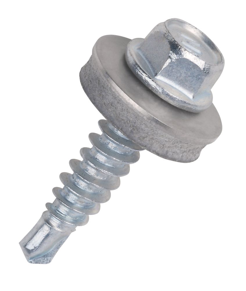 Image of Easydrive Flange Self-Drilling Stitching Screws with Washers 6.3mm x 25mm 100 Pack 