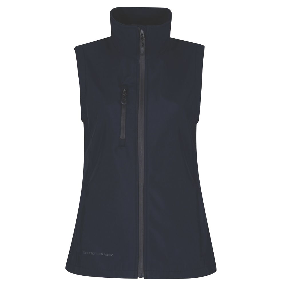 Image of Regatta Womens Honestly Made Softshell Bodywarmer Navy Size 16 