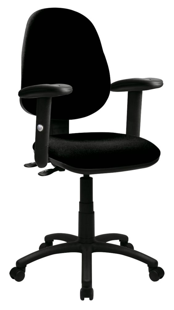 Image of Nautilus Designs Java 200 Medium Back Task/Operator Chair Height Adjustable Arms Black 