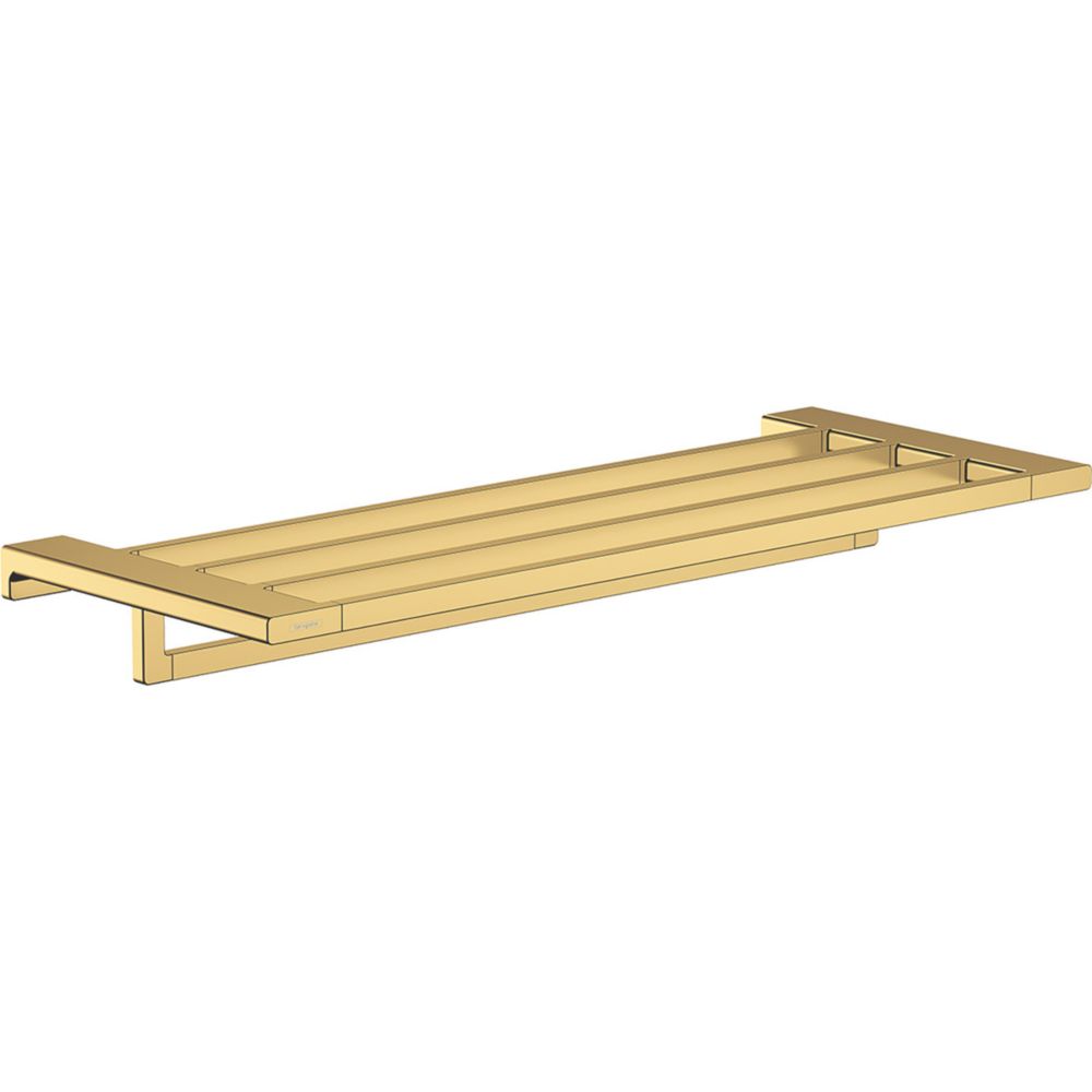 Image of Hansgrohe AddStoris Towel Rack & Holder Polished Gold Optic 648mm x 248mm x 72mm 