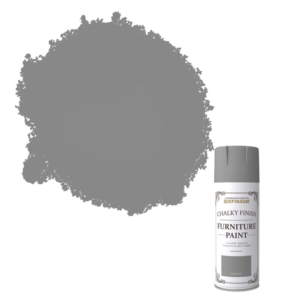 Image of Rust-oleum Universal Furniture Spray Paint Chalky Anthracite Grey 400ml 