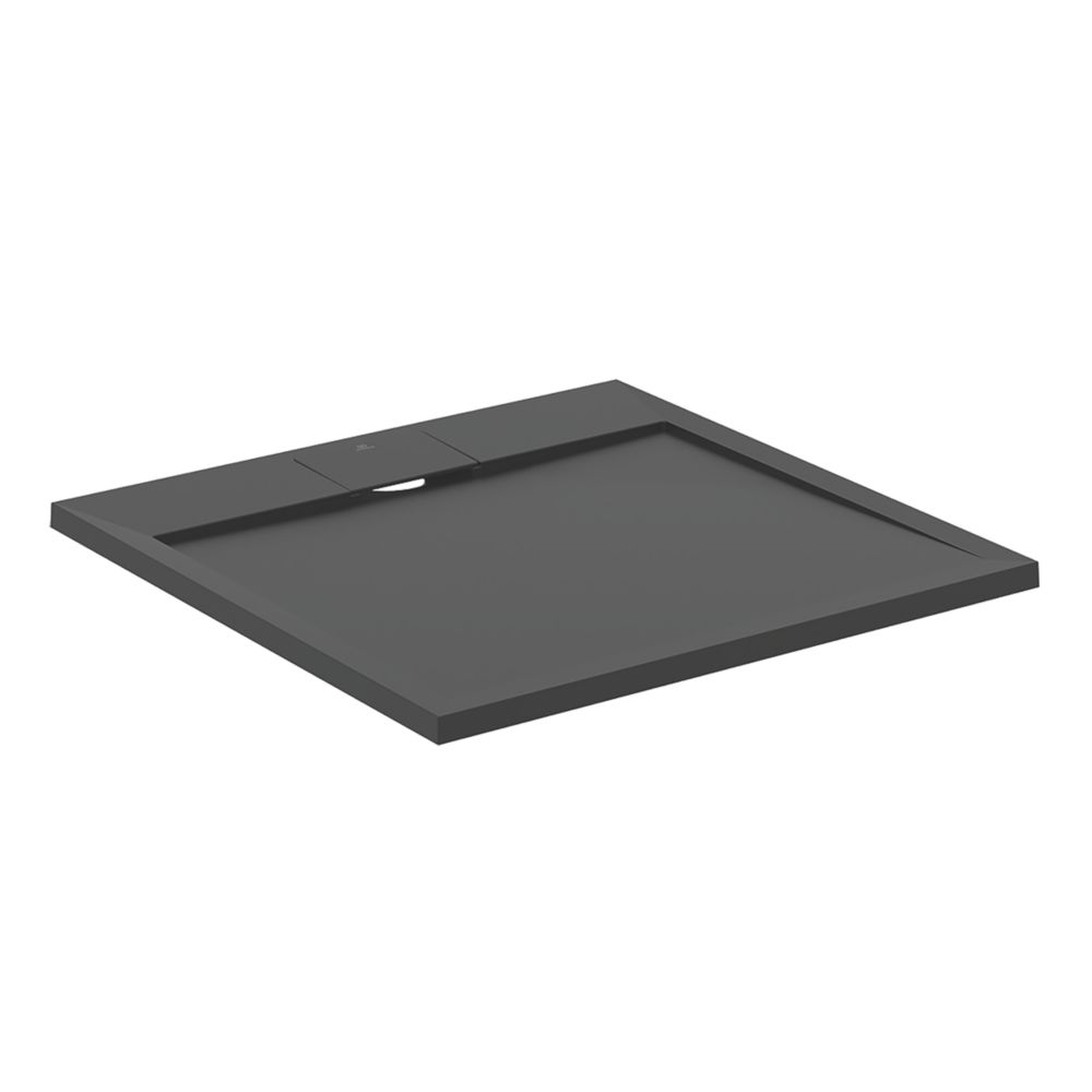 Image of Ideal Standard i.life Ultraflat S E2962FV Square Shower Tray Jet Black 800mm x 800mm x 30mm 