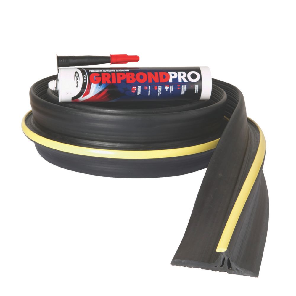 Image of Stormguard Garage HD Threshold Seal Black 2.515m 