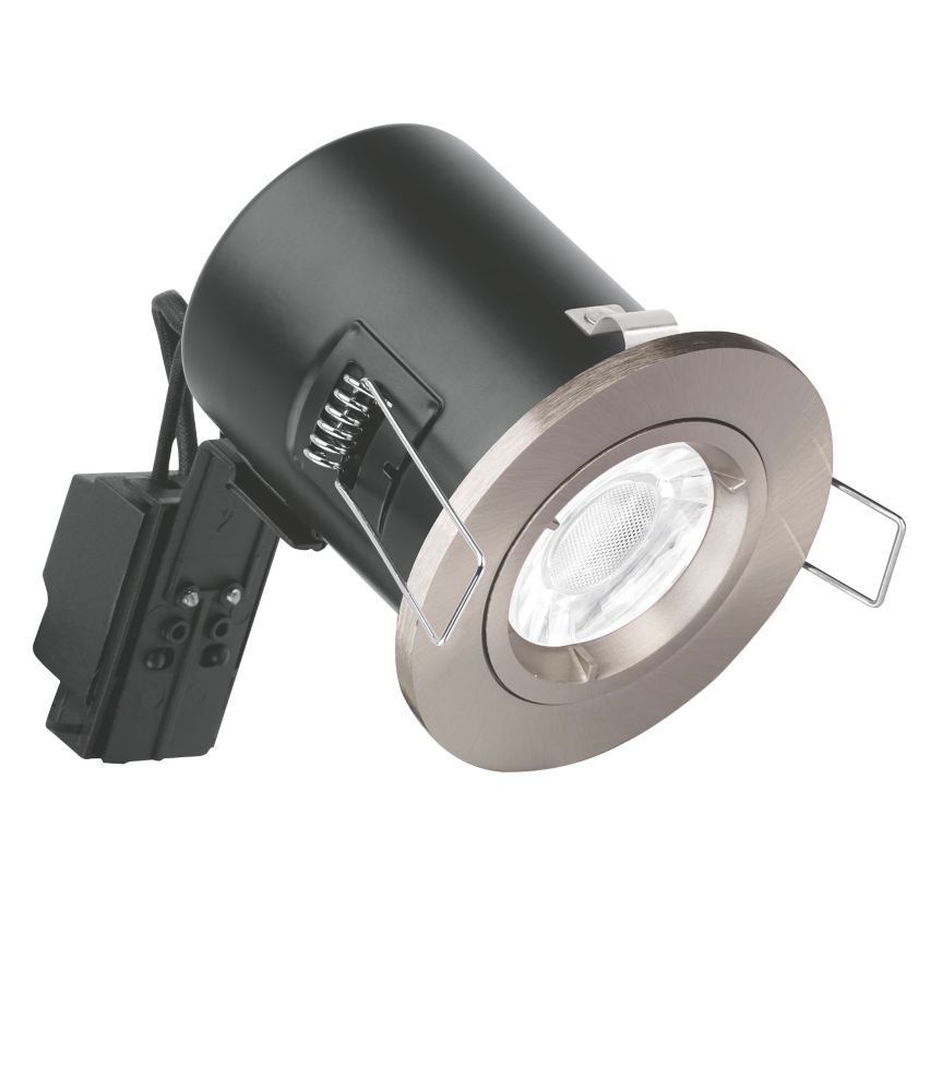 Image of Enlite EFD Fixed Fire Rated LED Downlight Satin Nickel 5W 500lm 