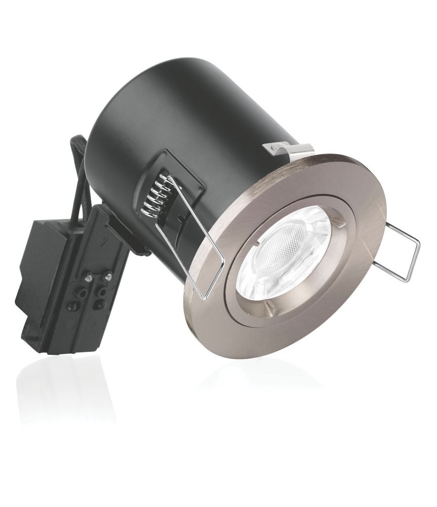 Image of Enlite EFD Fixed Fire Rated LED Downlight Satin Nickel 5W 500lm 