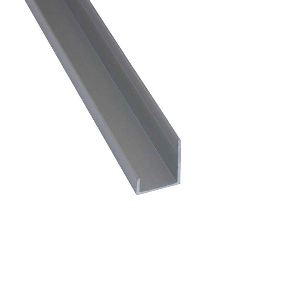 Image of Splashwall End Cap Matt Silver 2420mm x 11mm 