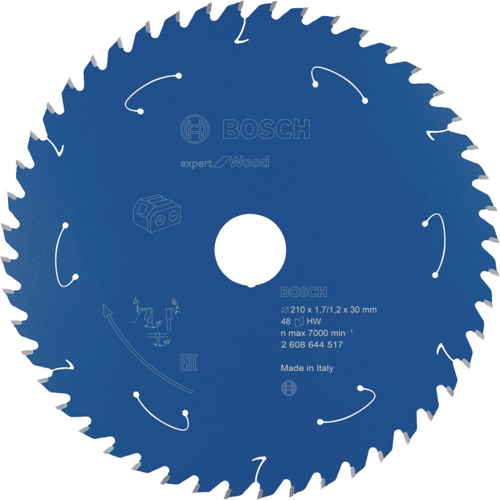 Image of Bosch Expert Wood Circular Saw Blade 210mm x 30mm 48T 