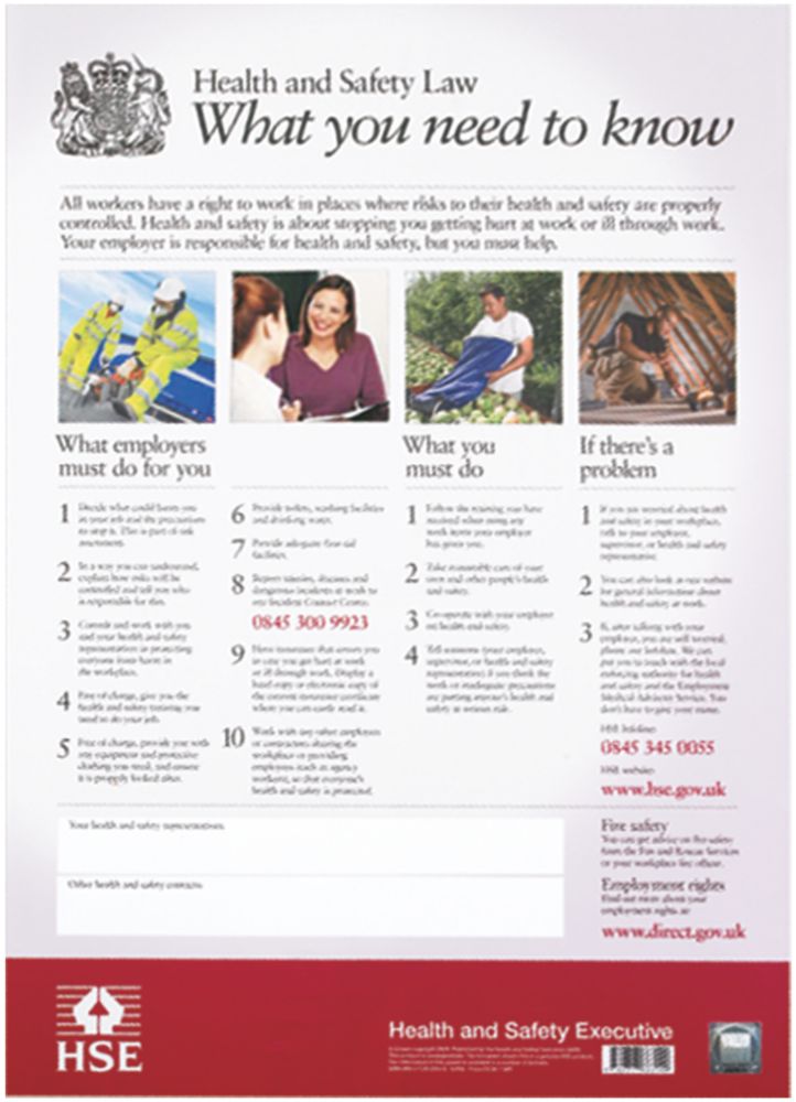 Image of "Health & Safety Law" Poster 600mm x 420mm 
